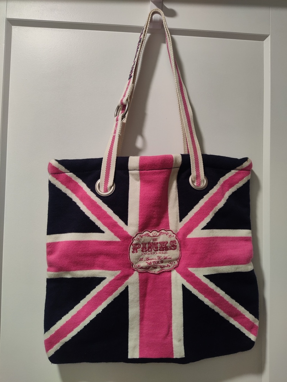 PINK Victoria's Secret Pink, Navy & White Union Jack Tote